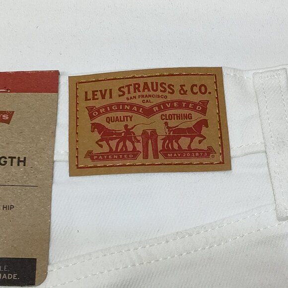 Levi's Mid-Length Mid Rise Shorts Size 32 Cuffed Slim Through Hip Original Style - Picture 6 of 8